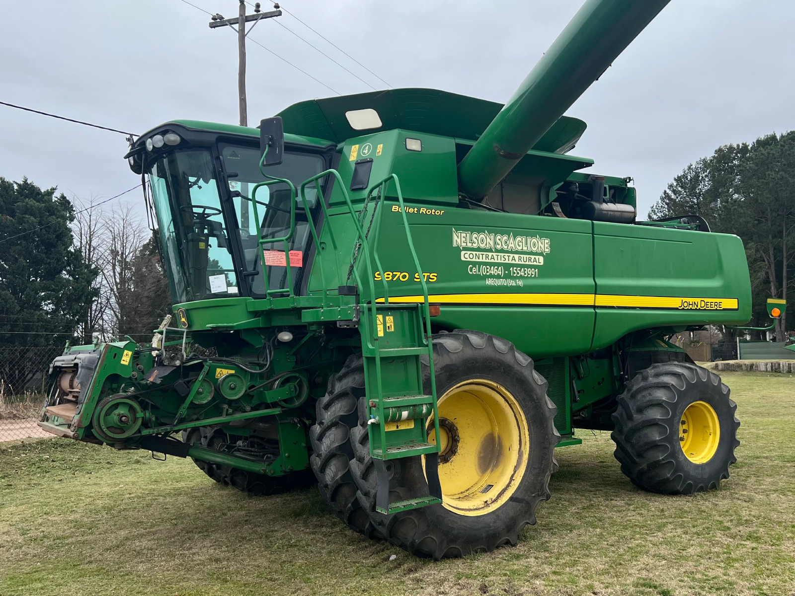 Cosechadora John Deere 9870, año 2008